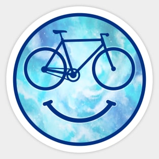 Funny Bicycle Bike Smiley Face Sticker